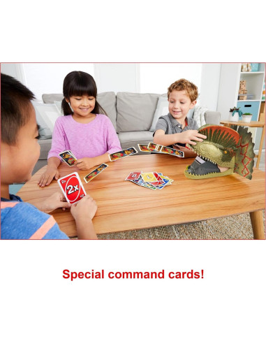 Juego de Cartas UNO Attack Mattel Mundo Jurásico con Lanzador