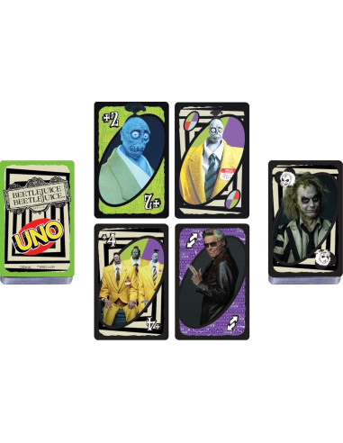 Juego de cartas UNO Beetlejuice Mattel 2-10 jugadores 7+ años