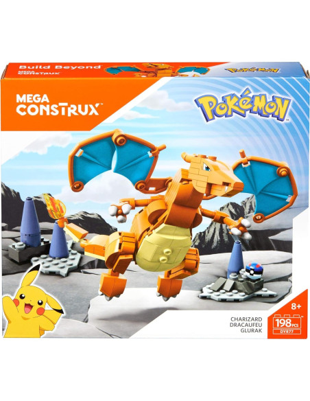 Mega Construx Charizard Mattel 11.43 cm articulado