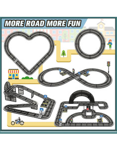 Juego de carreteras magnéticas IGIVI 28 piezas para niños 2