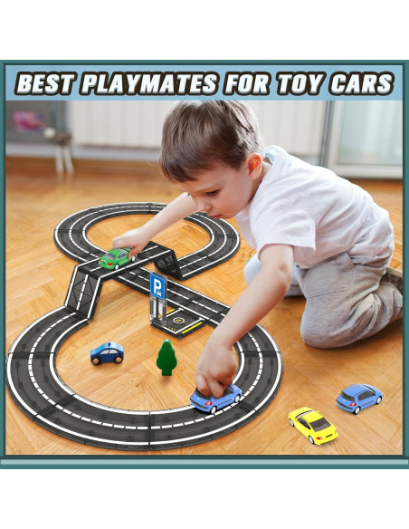 Juego de carreteras magnéticas IGIVI 28 piezas para niños