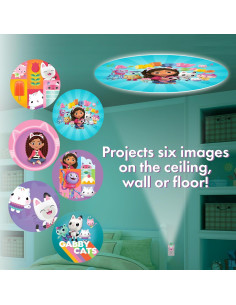 Luz Nocturna LED Projectables Gabby's Dollhouse Rosa 2