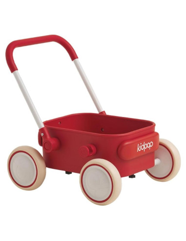 Carrito de Empuje PULA para Bebés 6-12 Meses Rojo