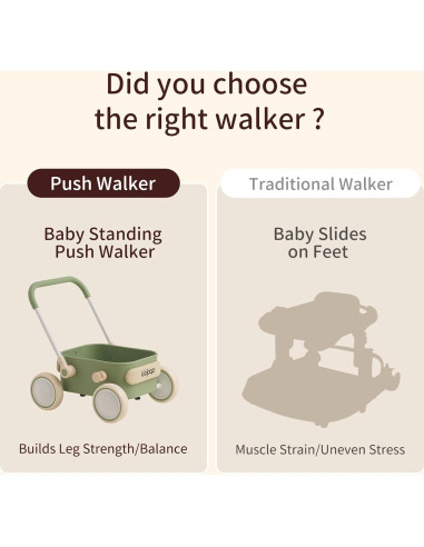 Carrito de Empuje PULA para Bebés 6-12 Meses Rojo