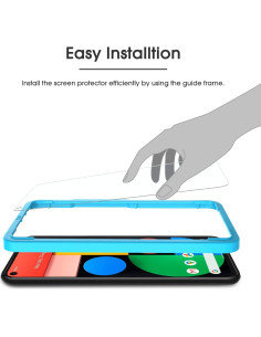 Protector de Pantalla OMOTON para Google Pixel 5 - Vidrio Templado 4-Pack 2