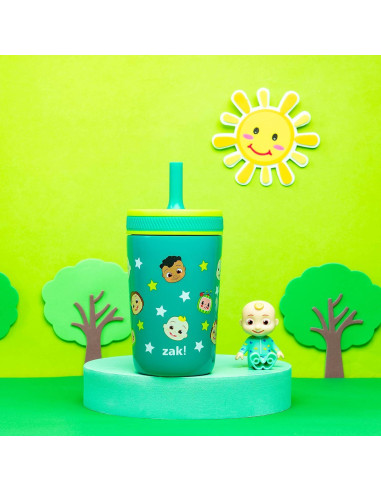 Vaso Aislado CoComelon 12oz - Zak Designs con Pajilla