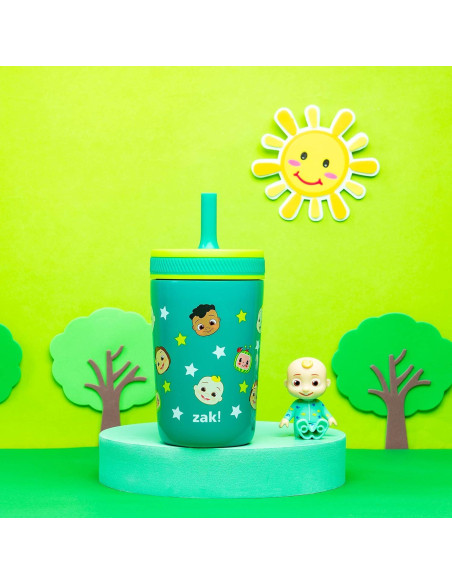 Vaso Aislado CoComelon 12oz - Zak Designs con Pajilla