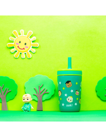 Vaso Aislado CoComelon 12oz - Zak Designs con Pajilla