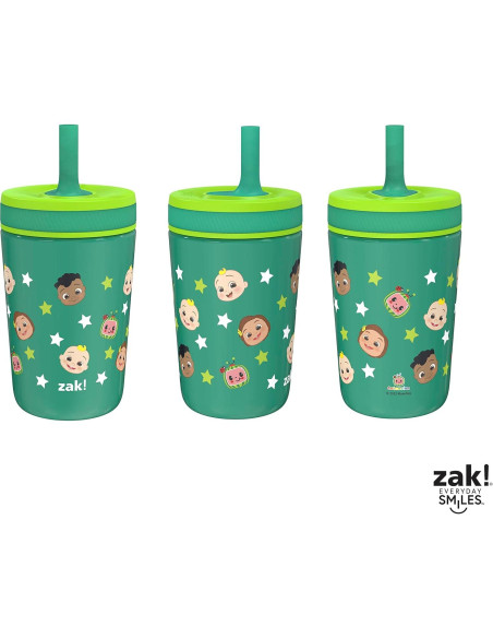 Vaso Aislado CoComelon 12oz - Zak Designs con Pajilla