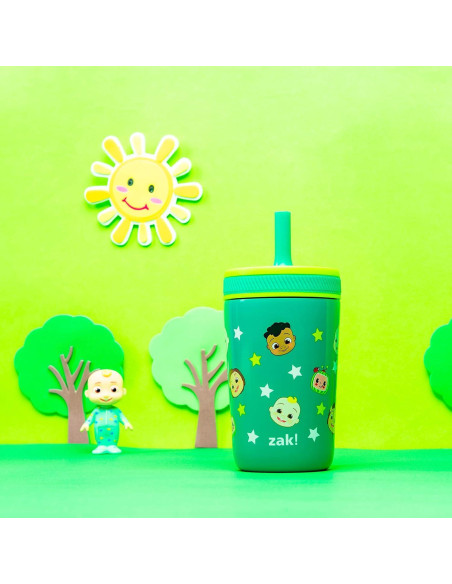 Vaso Aislado CoComelon 12oz - Zak Designs con Pajilla