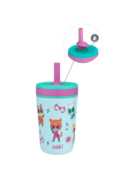 Vaso SuperKitties Zak Designs 12 oz Aislado y a Prueba de Fugas