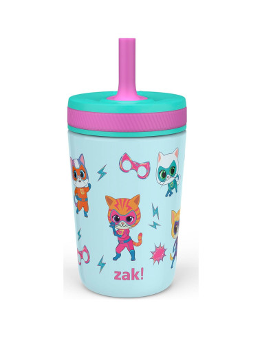 Vaso SuperKitties Zak Designs 12 oz Aislado y a Prueba de Fugas