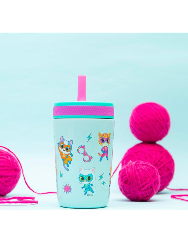 Vaso SuperKitties Zak Designs 12 oz Aislado y a Prueba de Fugas