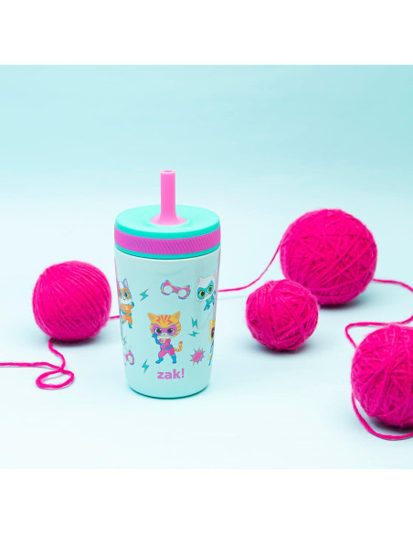 Vaso SuperKitties Zak Designs 12 oz Aislado y a Prueba de Fugas