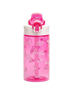 Botella de Agua Barbie Zak Sage 473ml con Popote y Asa