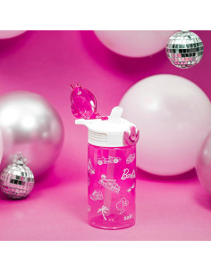 Botella de Agua Barbie Zak Sage 473ml con Popote y Asa 2