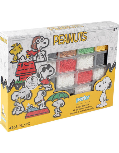 Kit Perler Peanuts 4260 Piezas Snoopy y Woodstock
