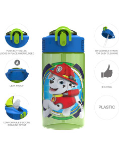 Botella de Agua Zak Designs Paw Patrol 16 oz a Prueba de Fugas 2