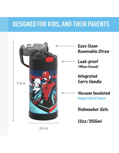Botella de Agua THERMOS FUNTAINER 354ml Spider-Man 2