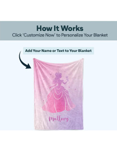 Manta Personalizada Mariposa - Fleece 76x102 cm - Regalo Niña 2