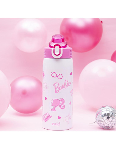 Botella de Agua Infantil Zak Designs Barbie 19oz Acero Inoxidable