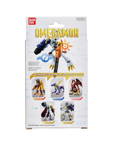 Figura Omegamon Digimon Bandai 8.89 cm Detallada