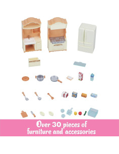 Juego de Cocina Calico Critters - 37 Piezas y Accesorios 2