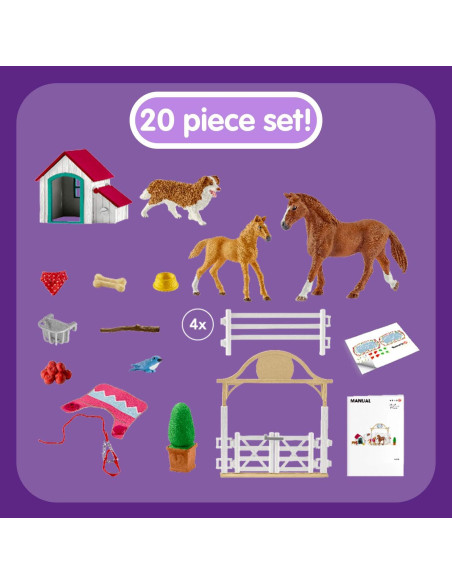 Caballo Club Schleich Hannah y Ruby el Perro 20 Piezas