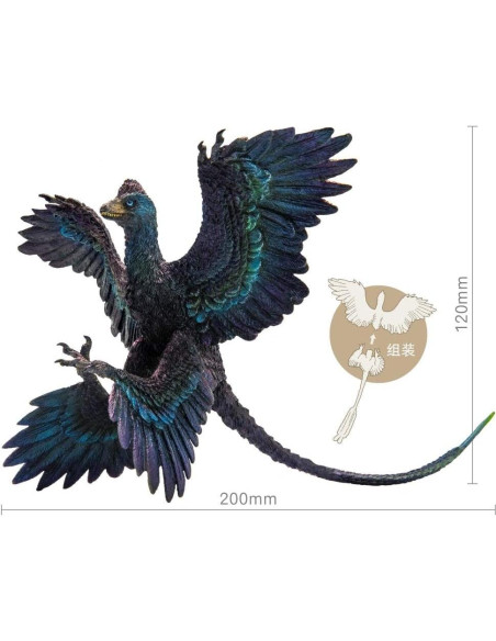 Modelo Dinosaurio PNSO 29 Gaoyuan El Microraptor 30cm