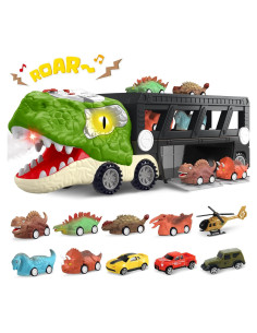 Camión Transportador de Dinosaurios ShyLizard 43 cm con Sonidos