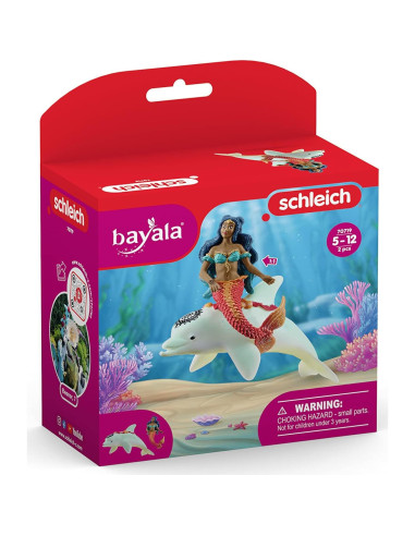 Figura de Sirena Isabelle con Delfín Schleich 14.99x7.87cm