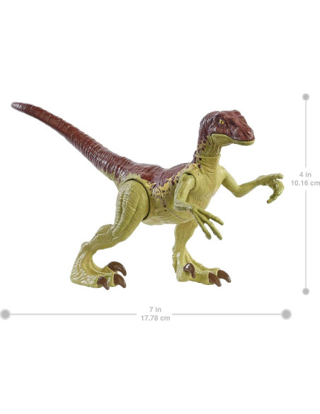 Jurassic World Figura Velociraptor Mattel 12 cm Juntas Móviles