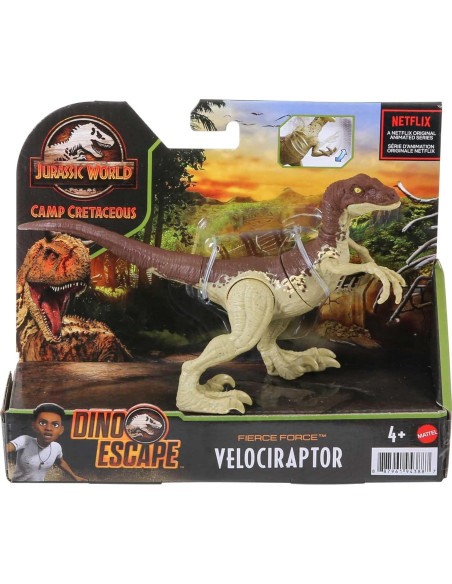 Jurassic World Figura Velociraptor Mattel 12 cm Juntas Móviles