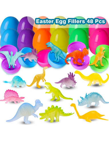 48 Piezas Figuras de Dinosaurios Brillantes AugToy