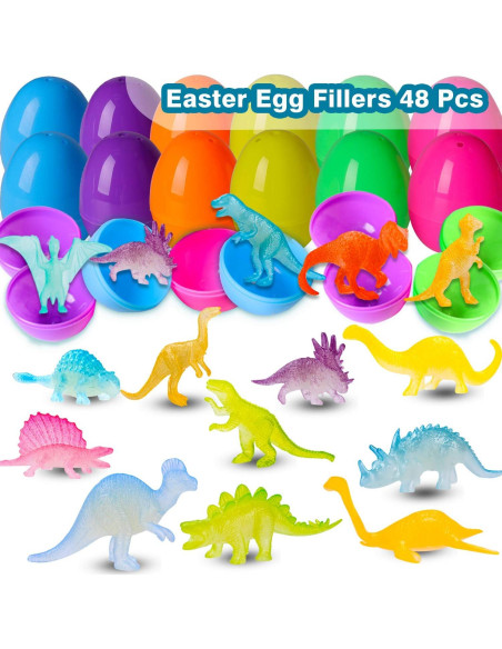 48 Piezas Figuras de Dinosaurios Brillantes AugToy 48 Piezas Figuras de Dinosaurios Brillantes AugToy