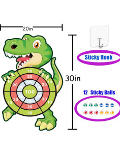 Tablero de Dardos HONGID 76,2 cm con 12 Bolas Pegajosas 2