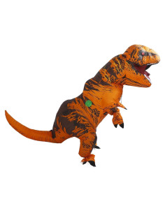 Disfraz Inflable de Dinosaurio T Rex para Niños - Marrón