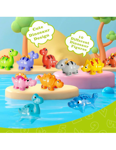 Juego de Dinosaurios Numéricos Jetbotell 20 Piezas Educativo