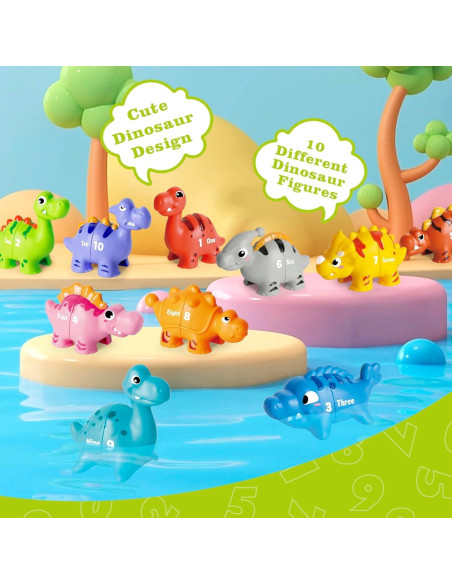 Juego de Dinosaurios Numéricos Jetbotell 20 Piezas Educativo