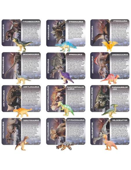 Kit Excavación Huevo Dino Jumbo Woumserta 12 Dinosaurios