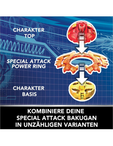Bakugan Ataque Especial Ventri - Figura Coleccionable 8.89cm