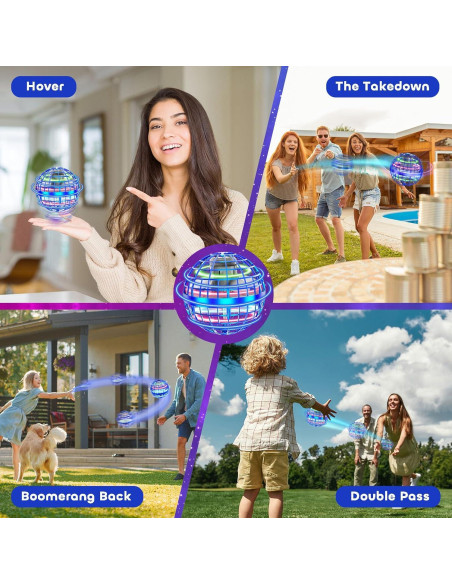 Bola Orbital Voladora Tikduck Azul Mini Drone Controlado