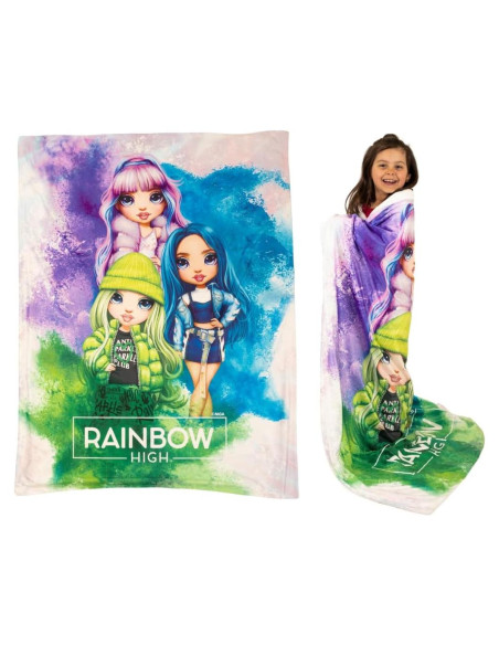 Throw Franco Rainbow High 116x152 cm Suave Micro Raschel