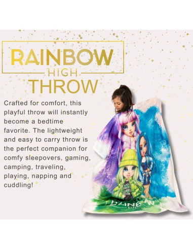 Throw Franco Rainbow High 116x152 cm Suave Micro Raschel