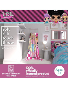 Manta de Peluche LOL Surprise! Franco 116x152 cm Suave 2