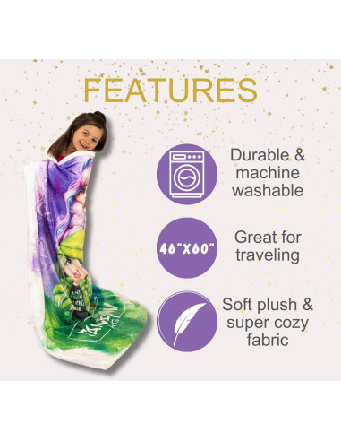 Throw Franco Rainbow High 116x152 cm Suave Micro Raschel