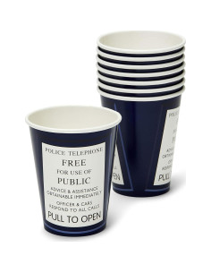Vasos de Fiesta Doctor Who TARDIS - Set de 8 Vasos de Papel 266ml 2