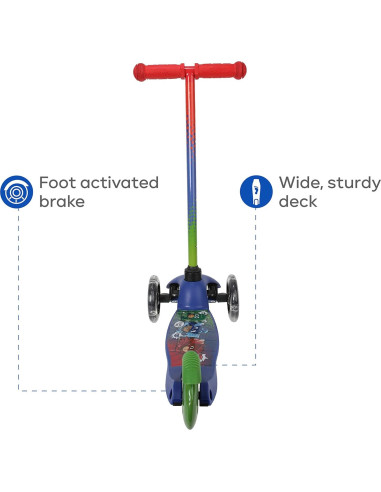 Scooter Voyager PJ Masks 3 Ruedas Iluminadas 2,08 kg