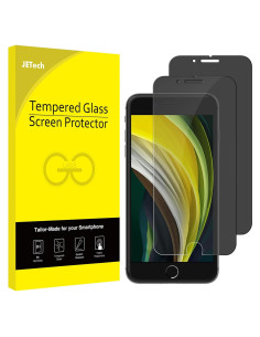 Protector de Pantalla Privado JETech para iPhone SE 3/2, 8, 7 - Vidrio Templado 2-Pack