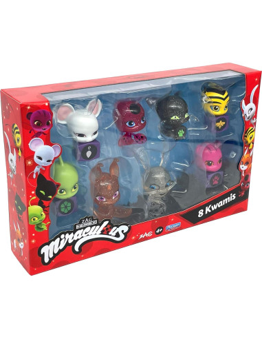 Figuras de Kwamis Miraculous Bandai - Paquete de 8 Mini Figuras